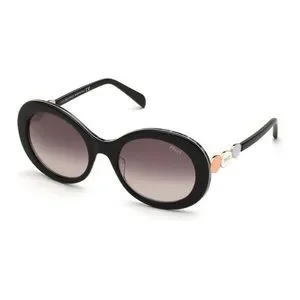 EMILIO PUCCI 55MM Round Sunglasses - Black / Bordeaux - Purple Hard Case EMILIO PUCCI 55MM Round Sunglasses - Black / Bordeaux  main image 2